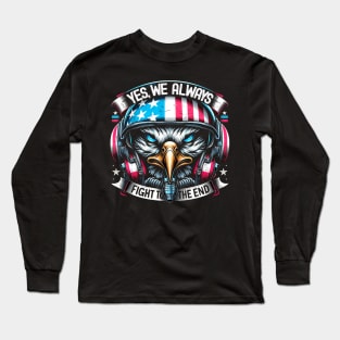 American Service Members Tribute: Military, Police, & Patriot Symbols Long Sleeve T-Shirt